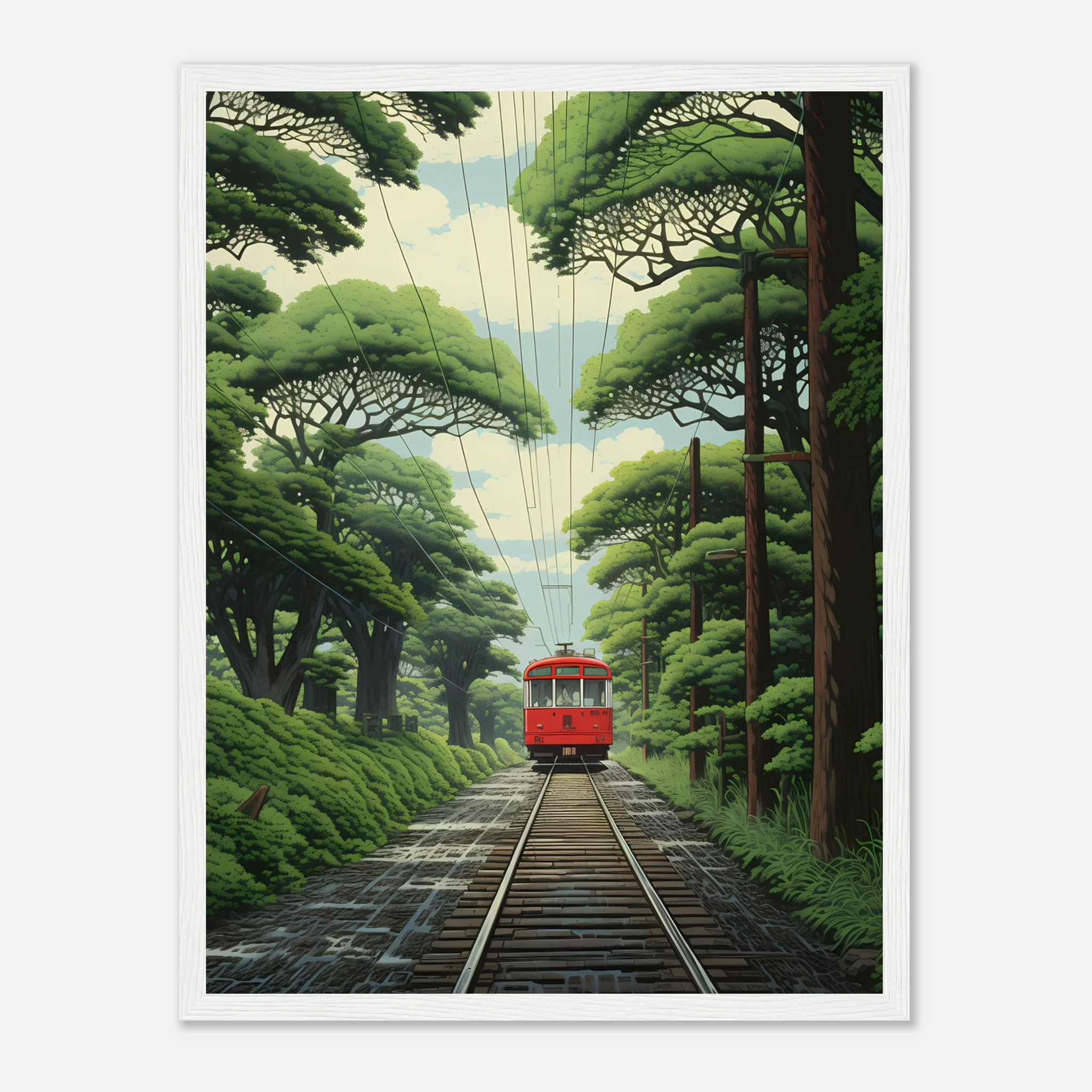 Train Through Japanese Forest – Poster - Image 23