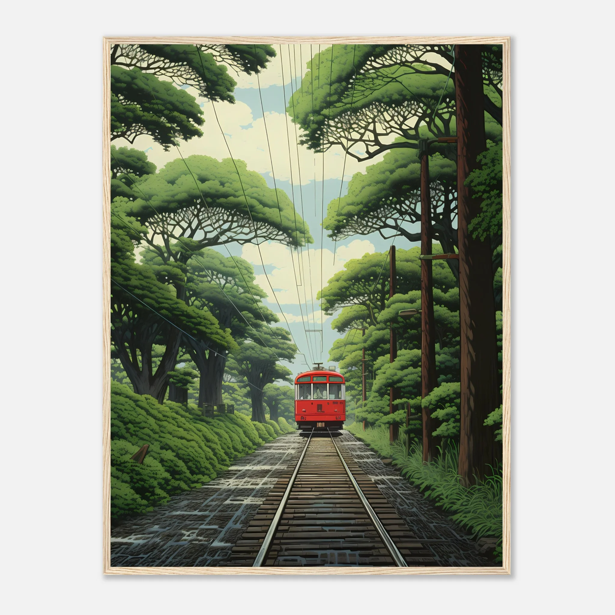 Train Through Japanese Forest – Poster - Image 24