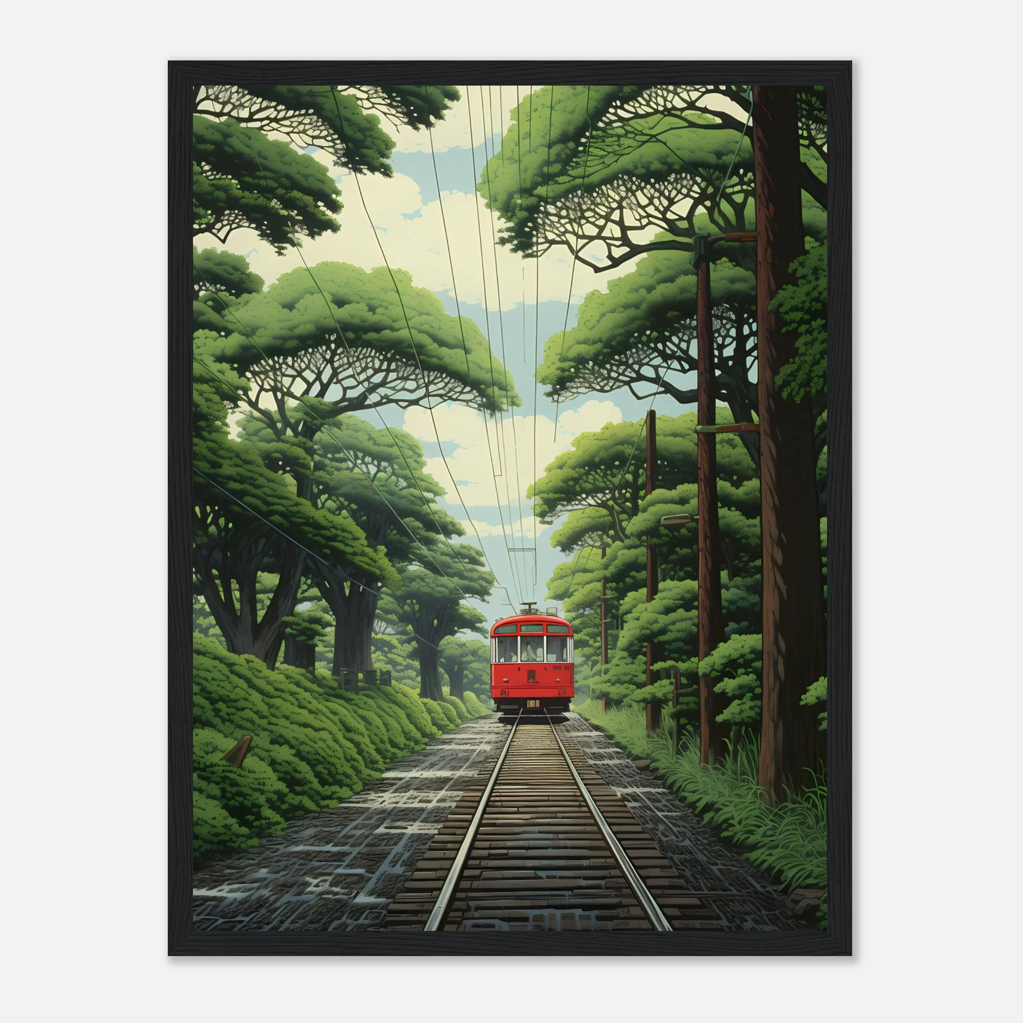 Train Through Japanese Forest – Poster - Image 25