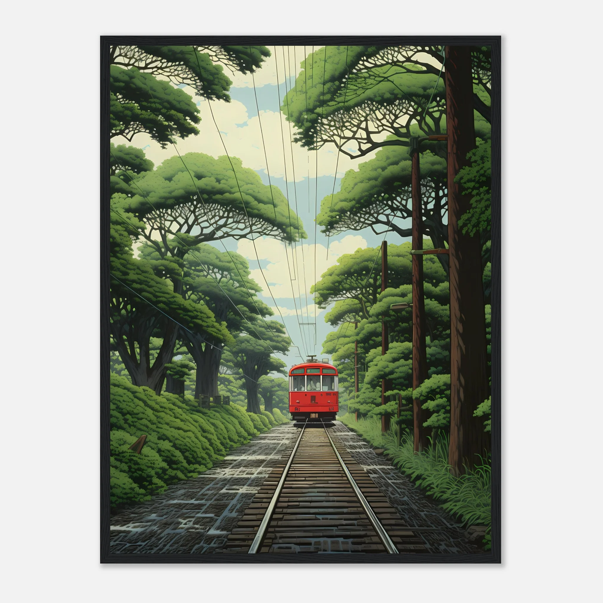 Train Through Japanese Forest – Poster - Image 26