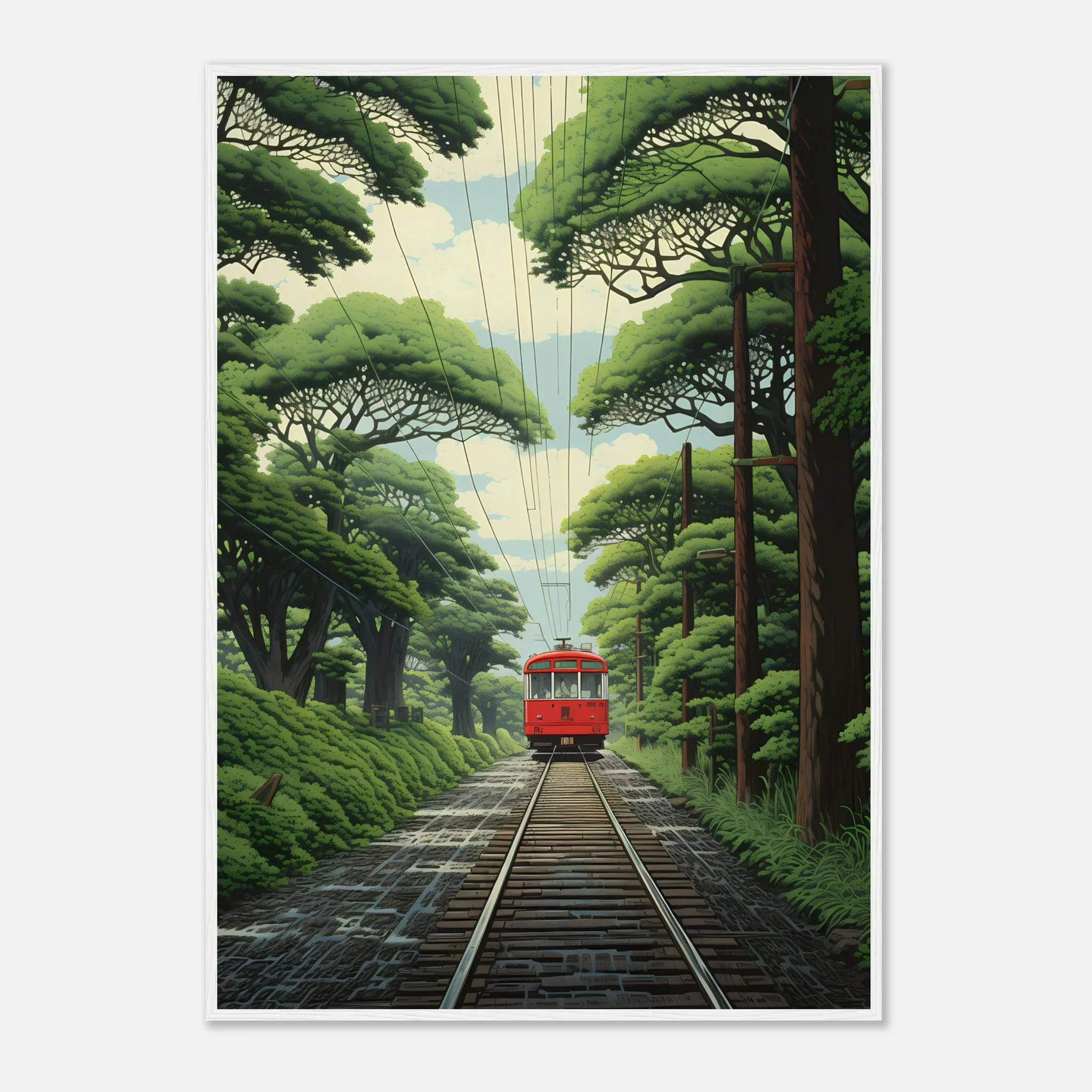 Train Through Japanese Forest – Poster - Image 27