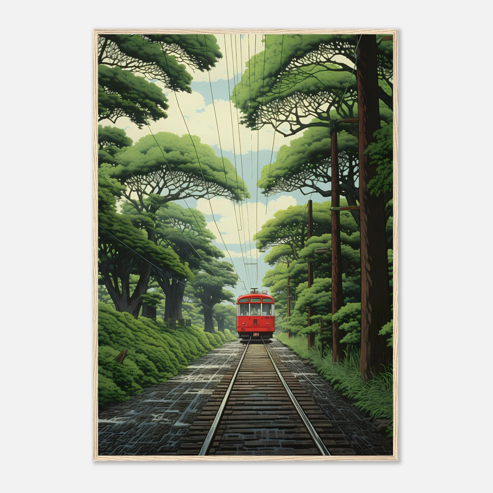 Train Through Japanese Forest – Poster - Image 29