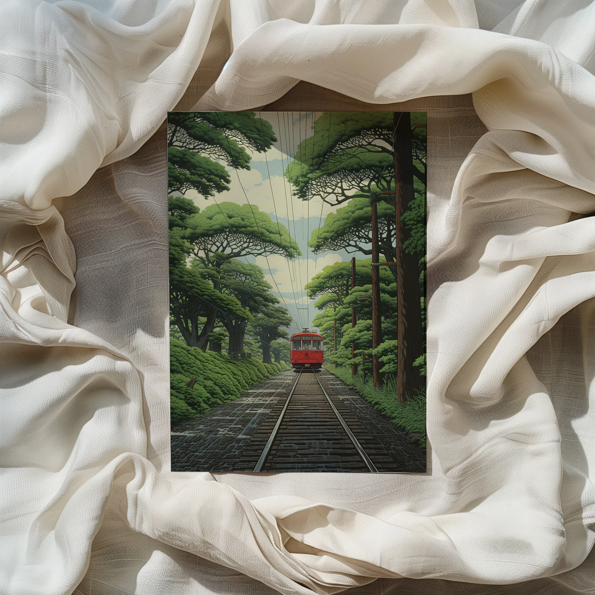 Train Through Japanese Forest – Poster - Image 4