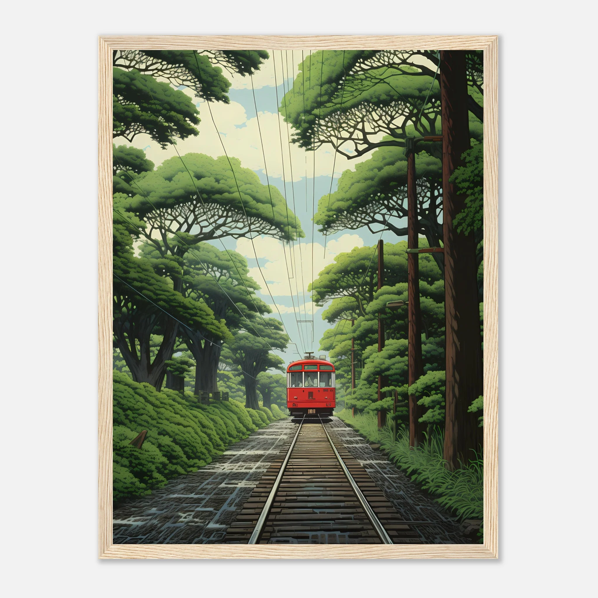 Train Through Japanese Forest – Poster - Image 8