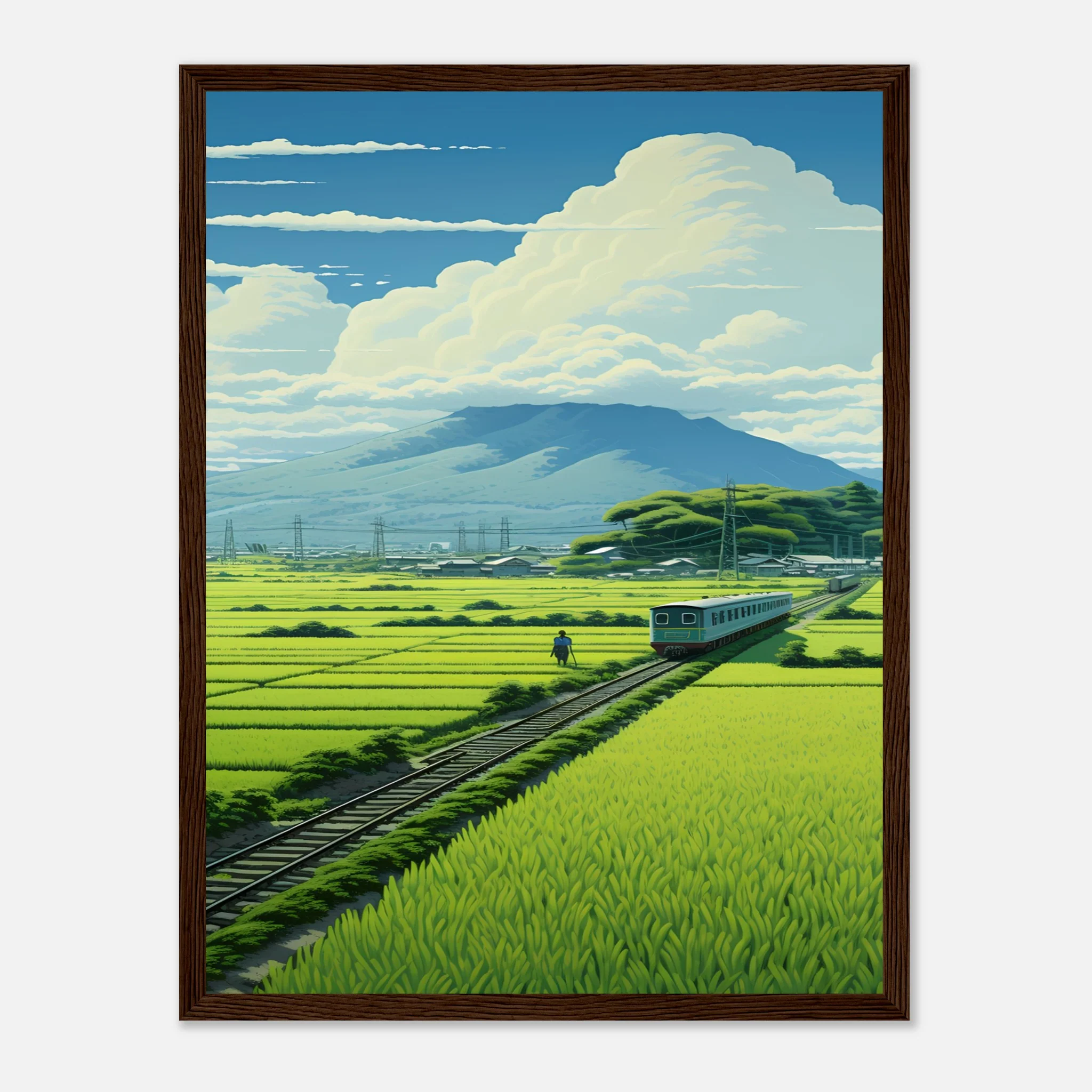 Train Through the Japanese Rice Fields - Poster - Image 15