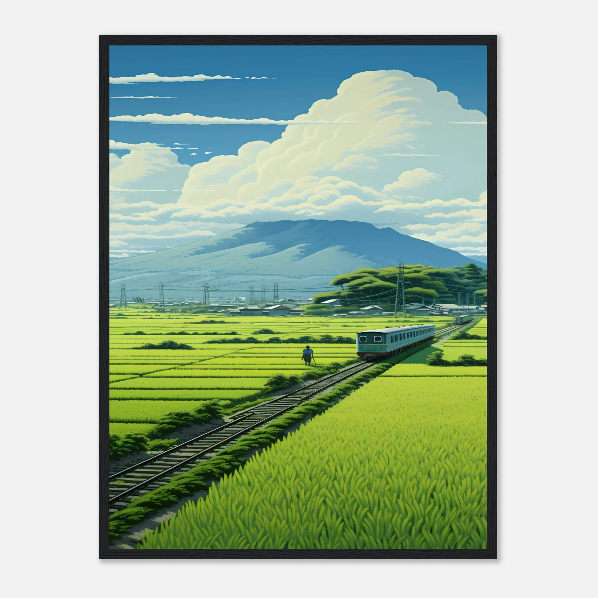 Train Through the Japanese Rice Fields - Poster - Image 20