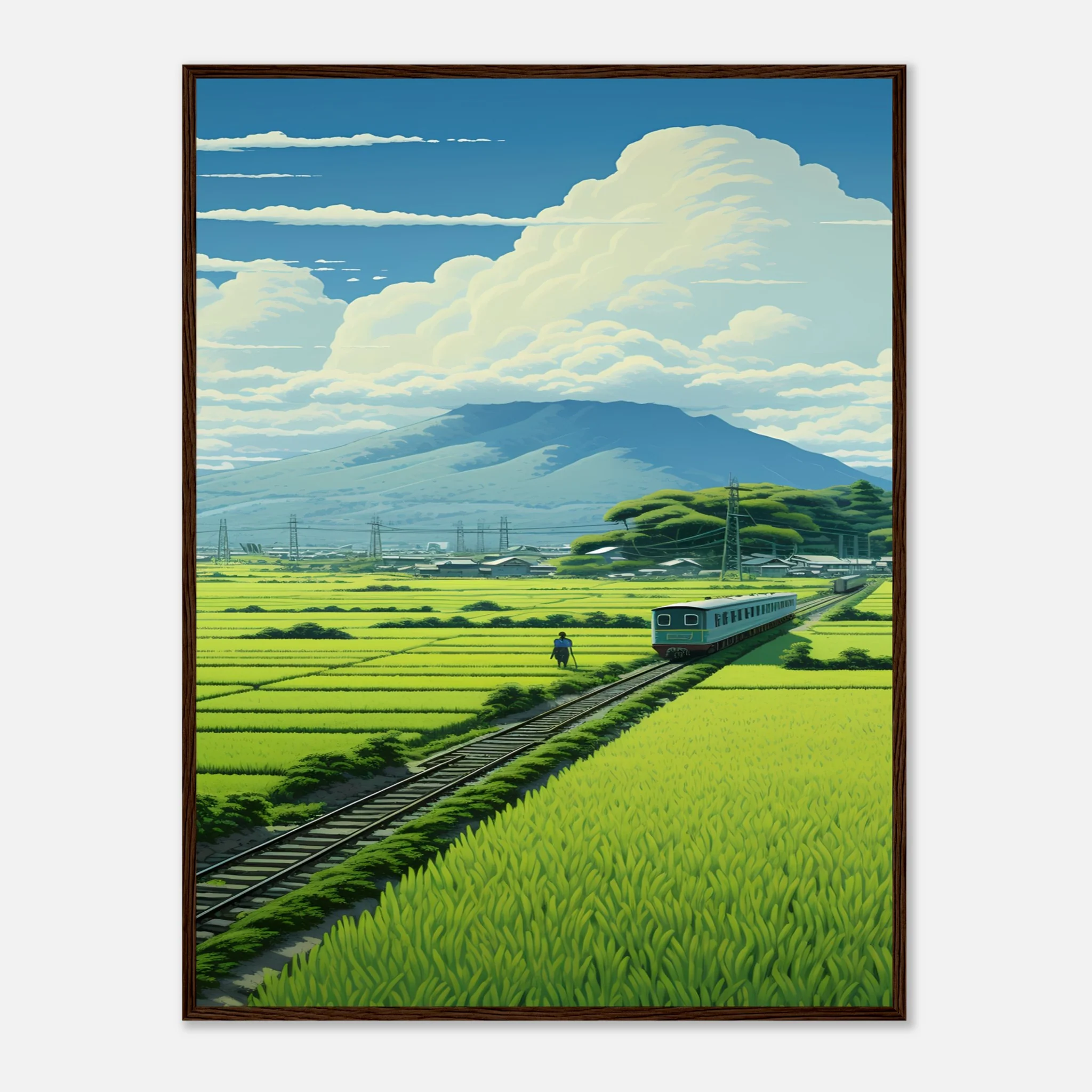 Train Through the Japanese Rice Fields - Poster - Image 21