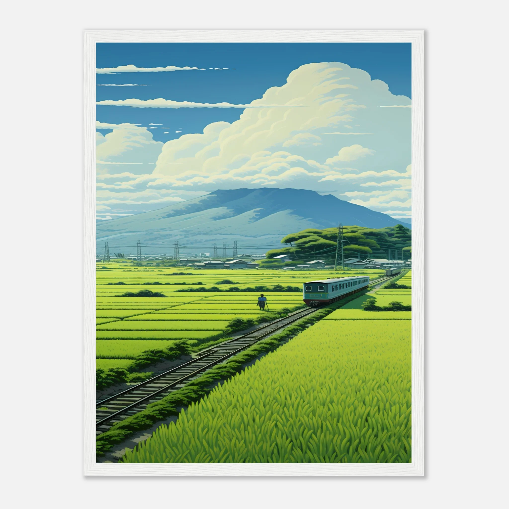 Train Through the Japanese Rice Fields - Poster - Image 22