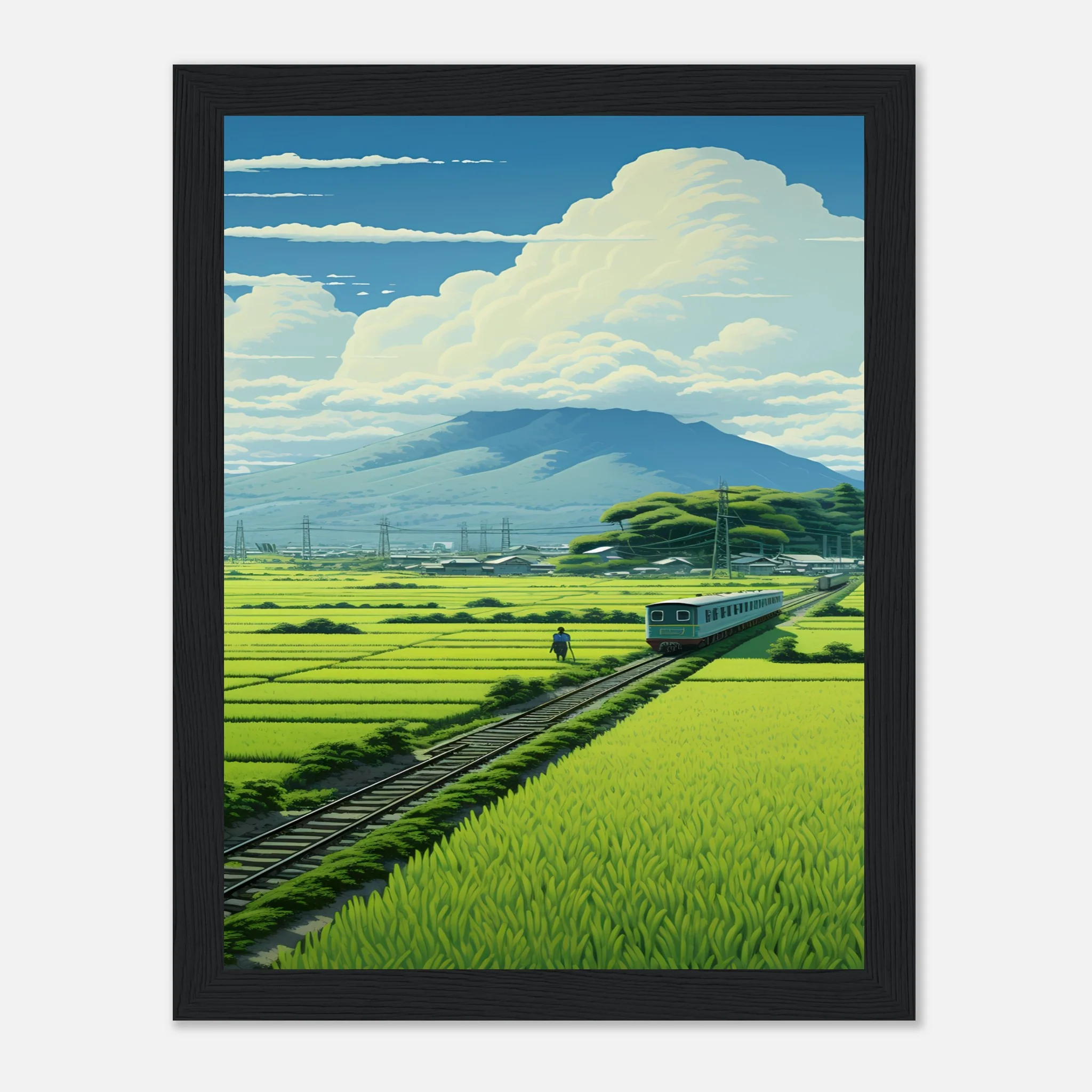 Train Through the Japanese Rice Fields - Poster - Image 24