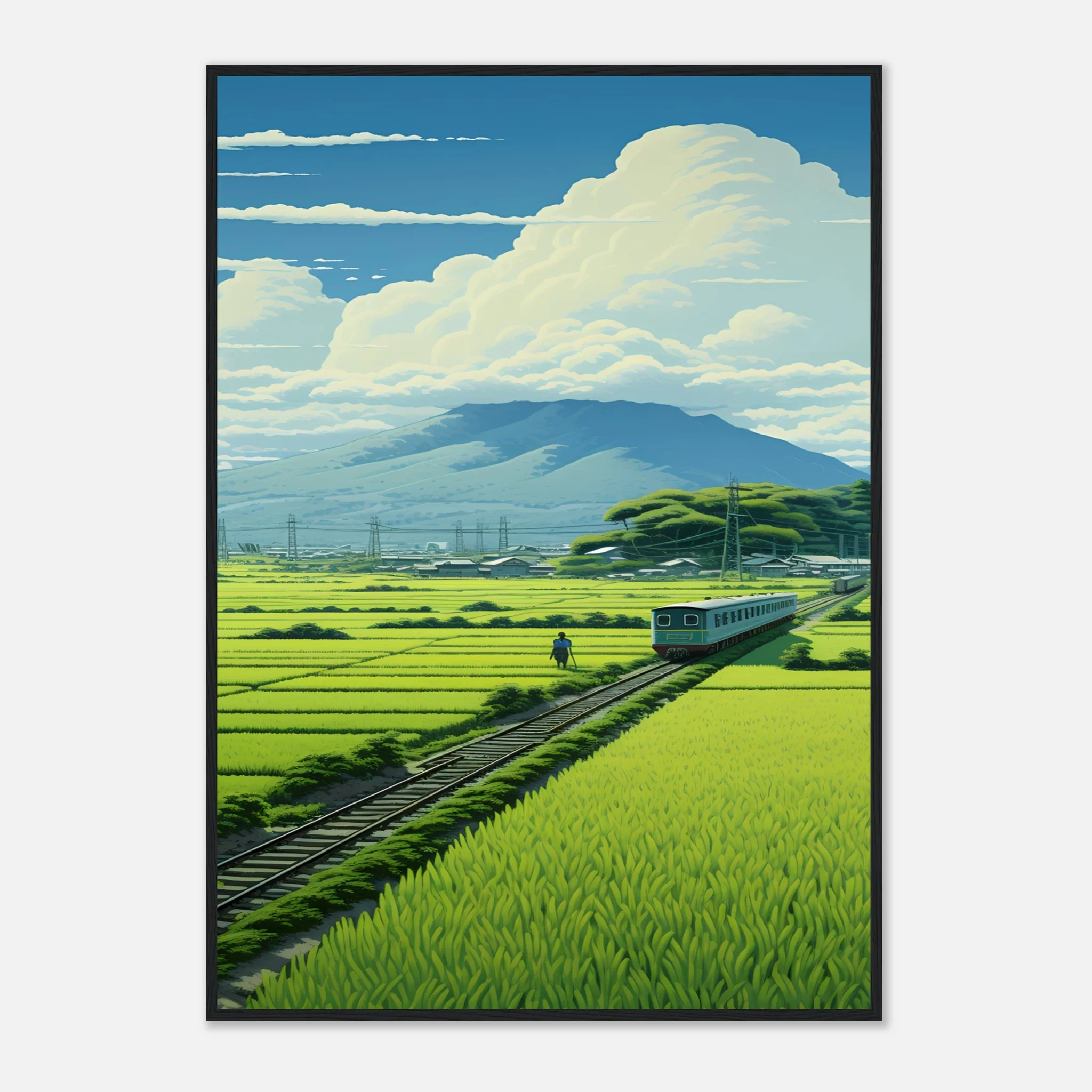 Train Through the Japanese Rice Fields - Poster - Image 25