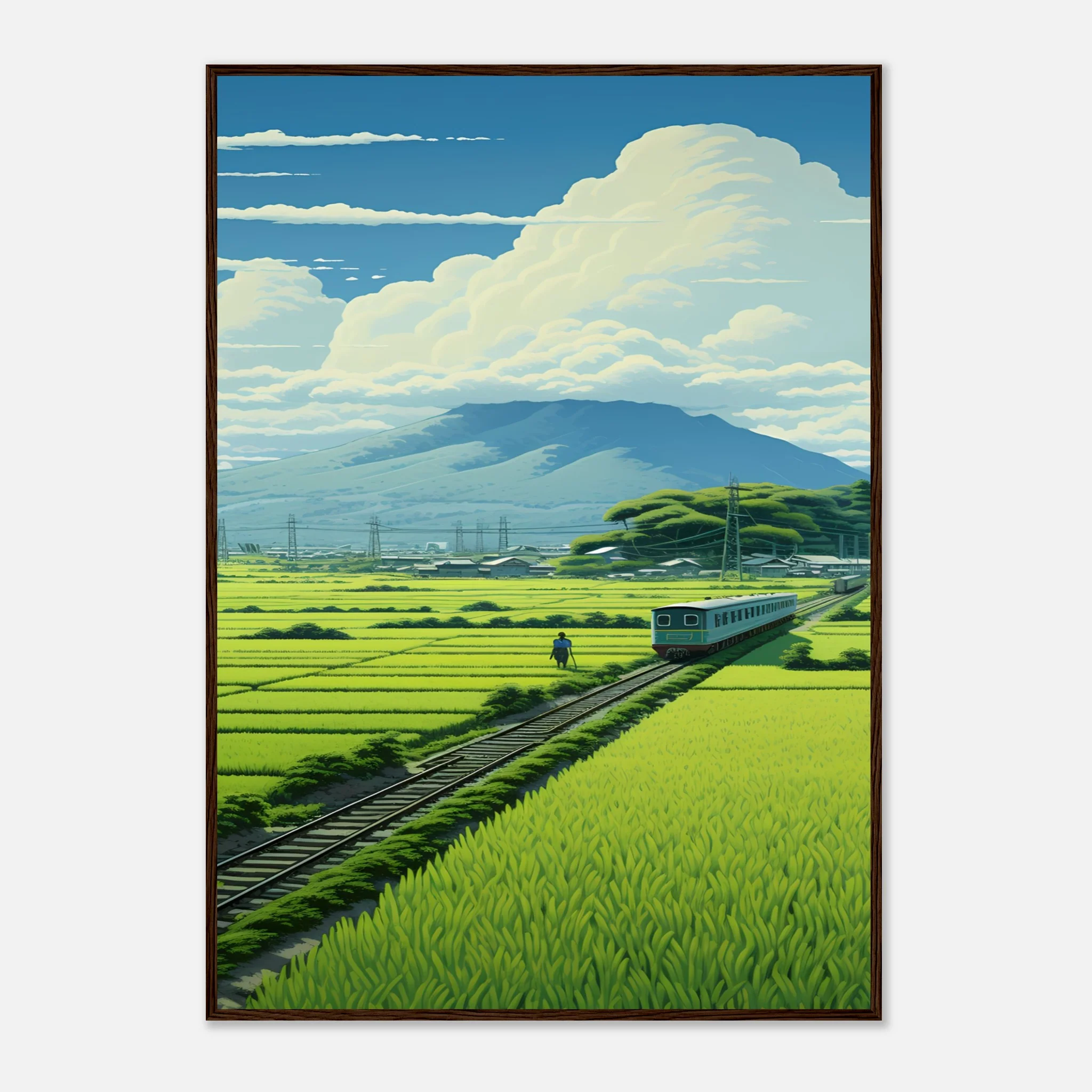 Train Through the Japanese Rice Fields - Poster - Image 26