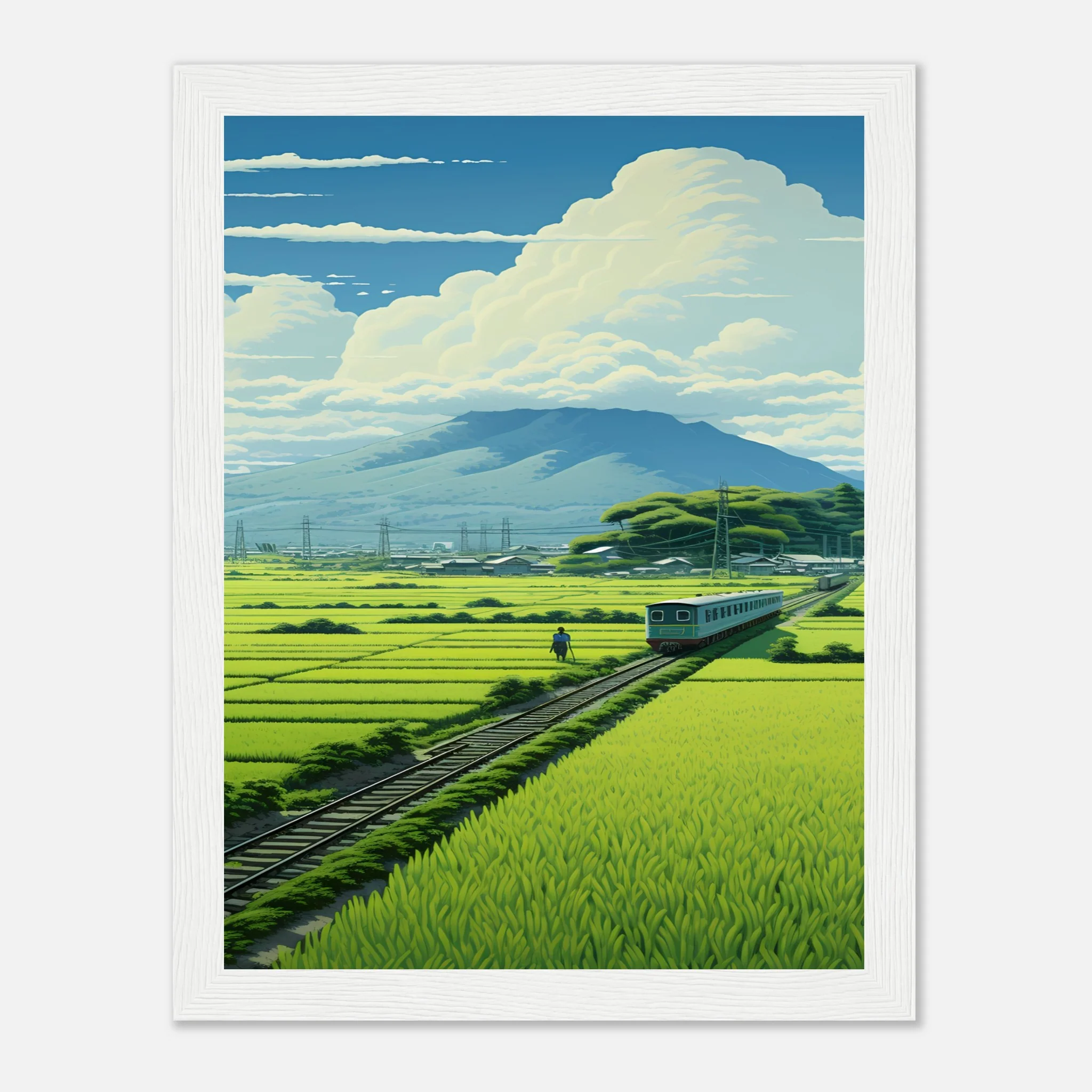 Train Through the Japanese Rice Fields - Poster - Image 30