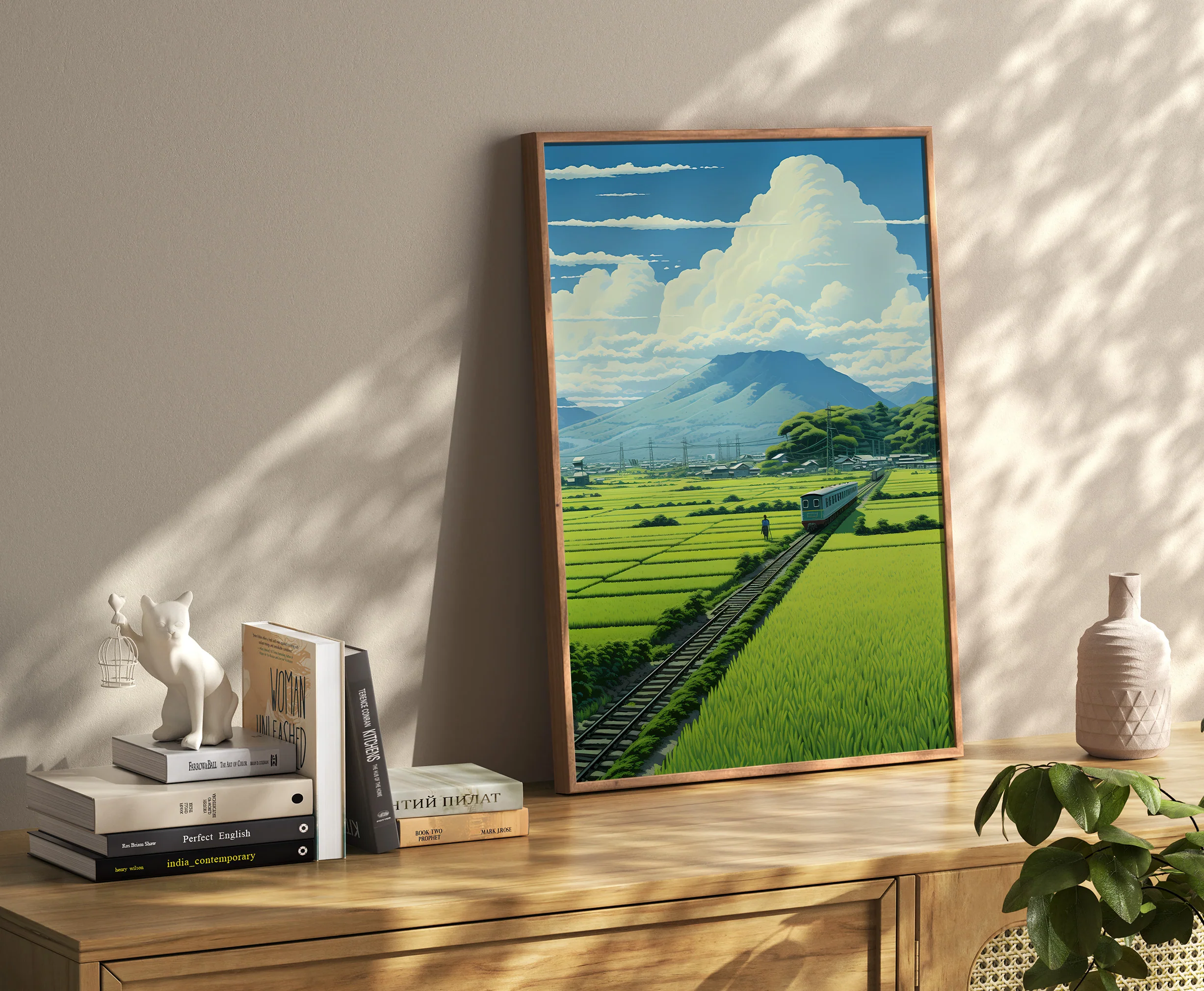 Train Through the Japanese Rice Fields - Poster - Image 4