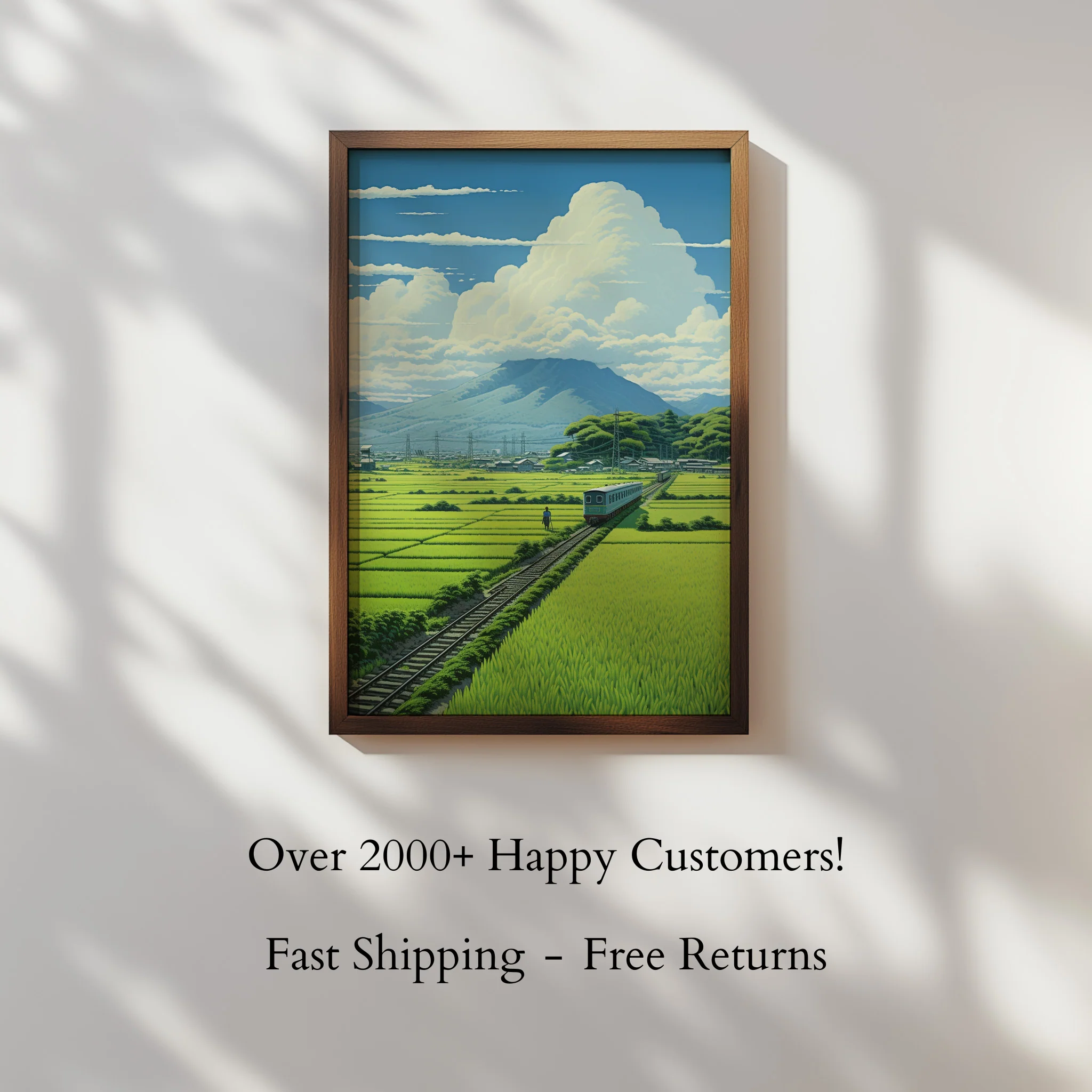 Train Through the Japanese Rice Fields - Poster - Image 5