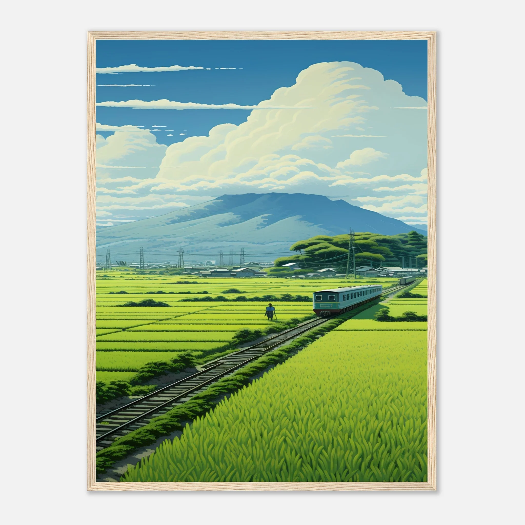 Train Through the Japanese Rice Fields - Poster - Image 7