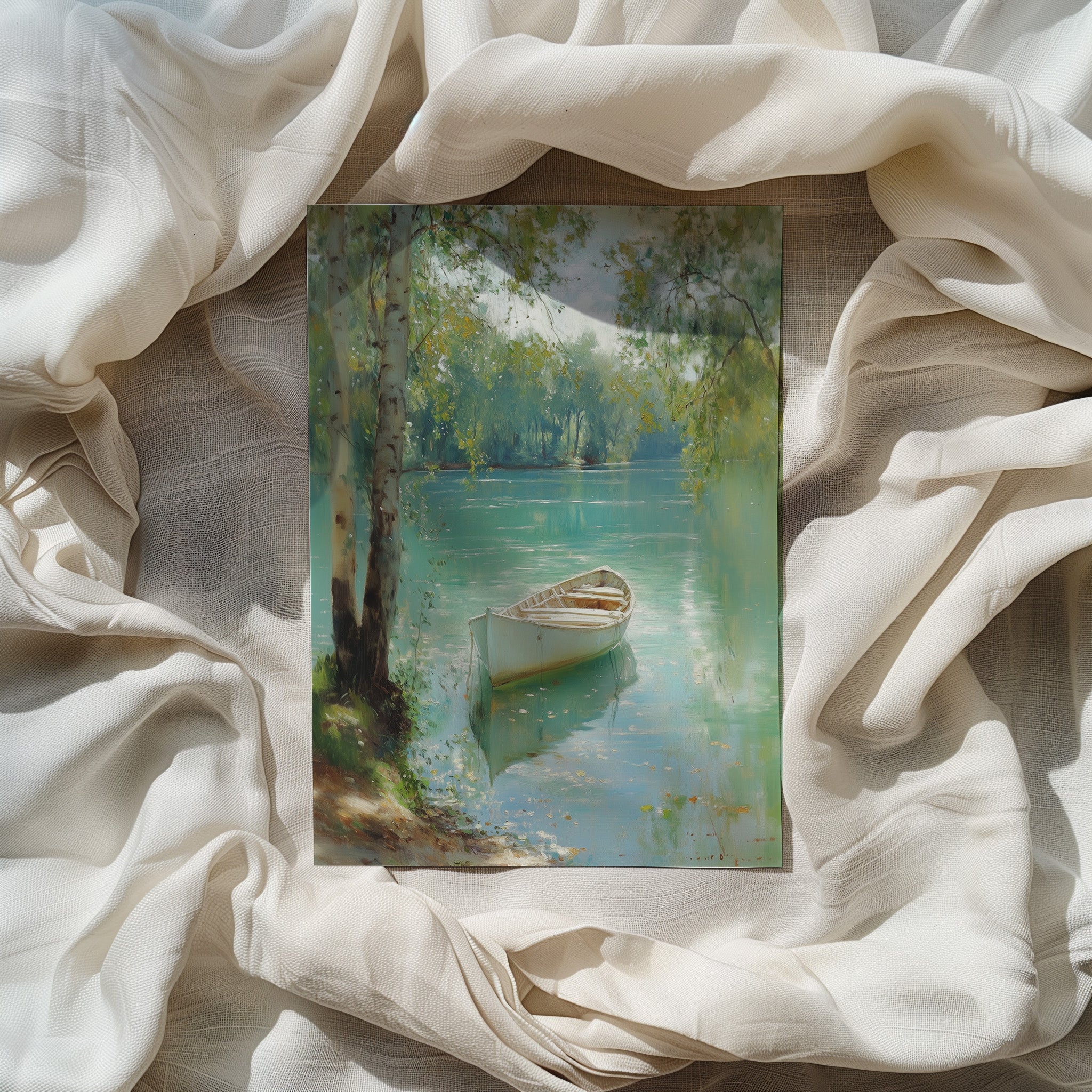 Tranquil Waters, Silent Boat - Image 3