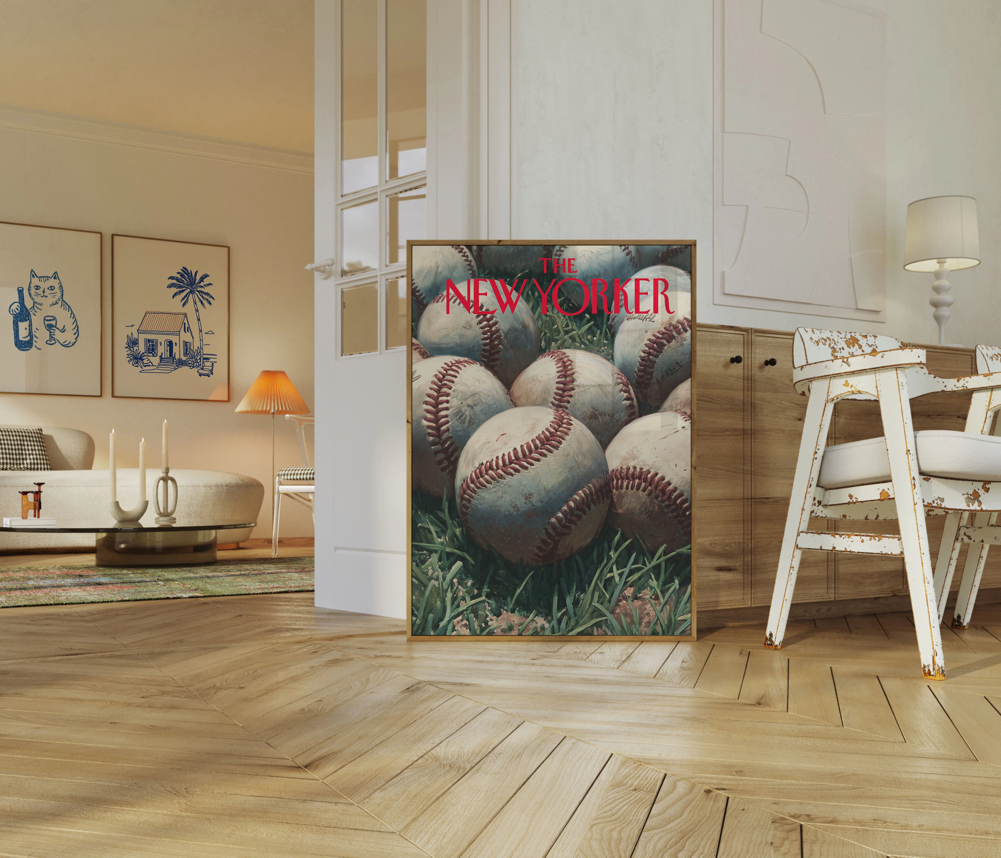 Vintage Baseball New Yorker Poster - Image 5