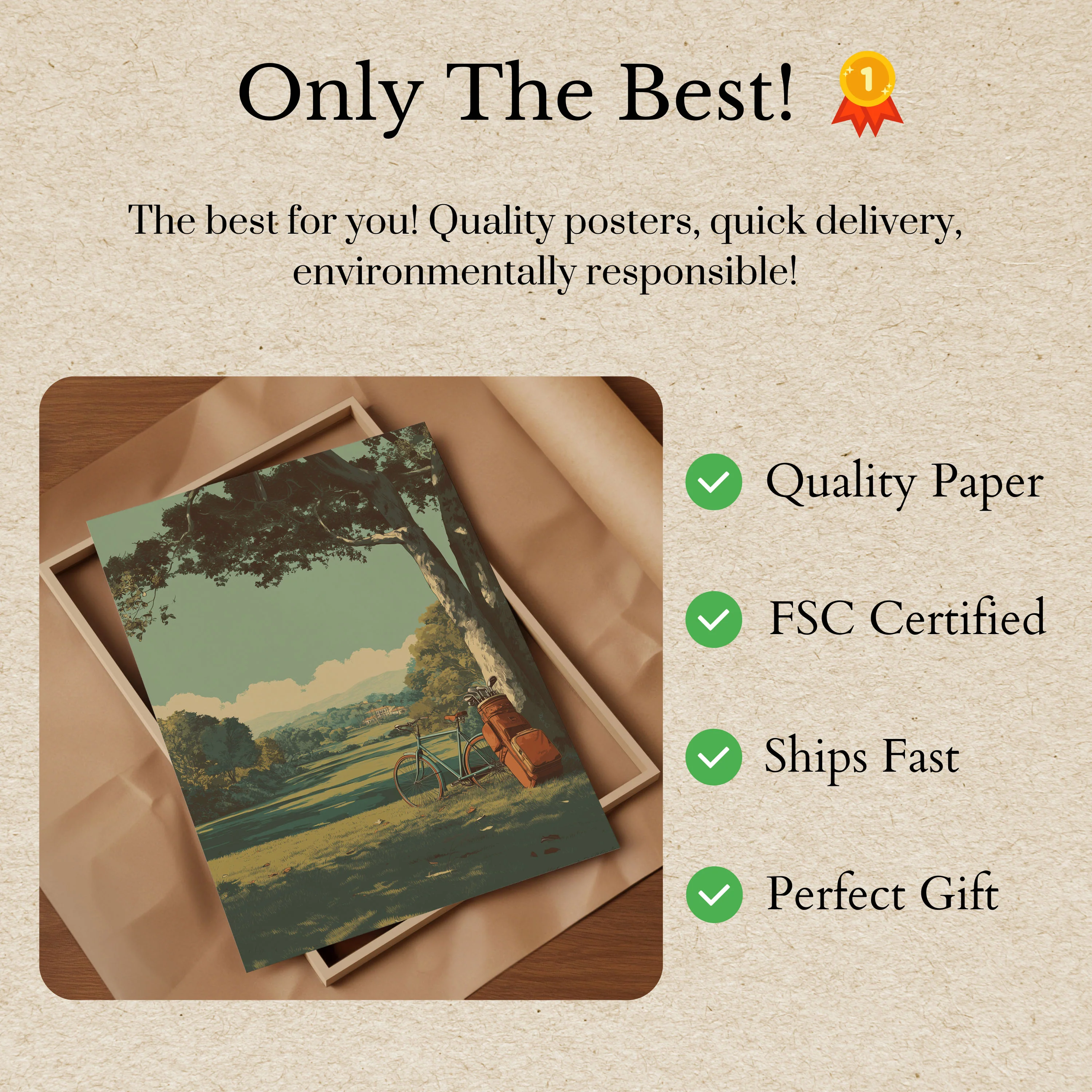 Vintage Golf Landscape Poster - Image 3