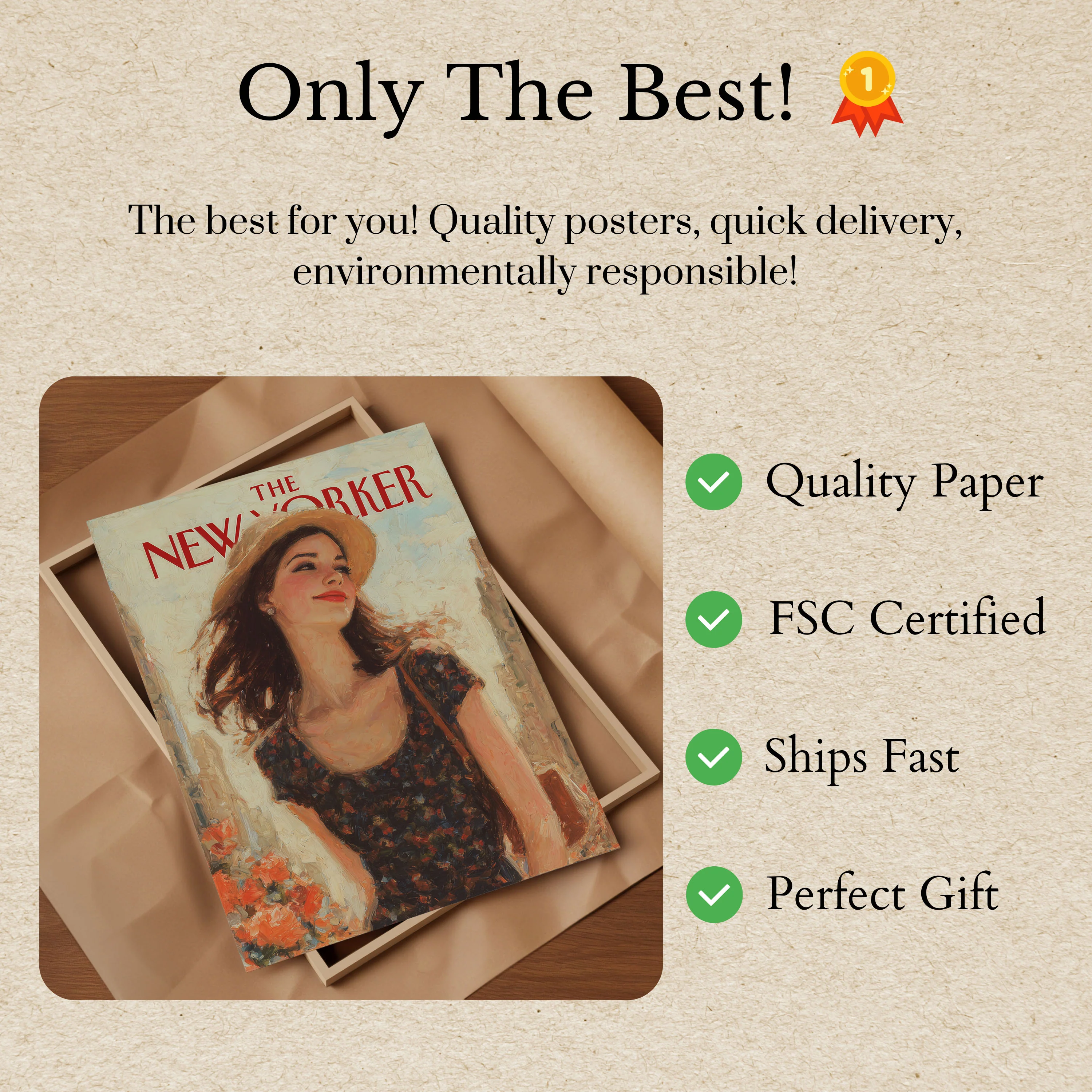 Vintage New Yorker Summer Poster - Image 3