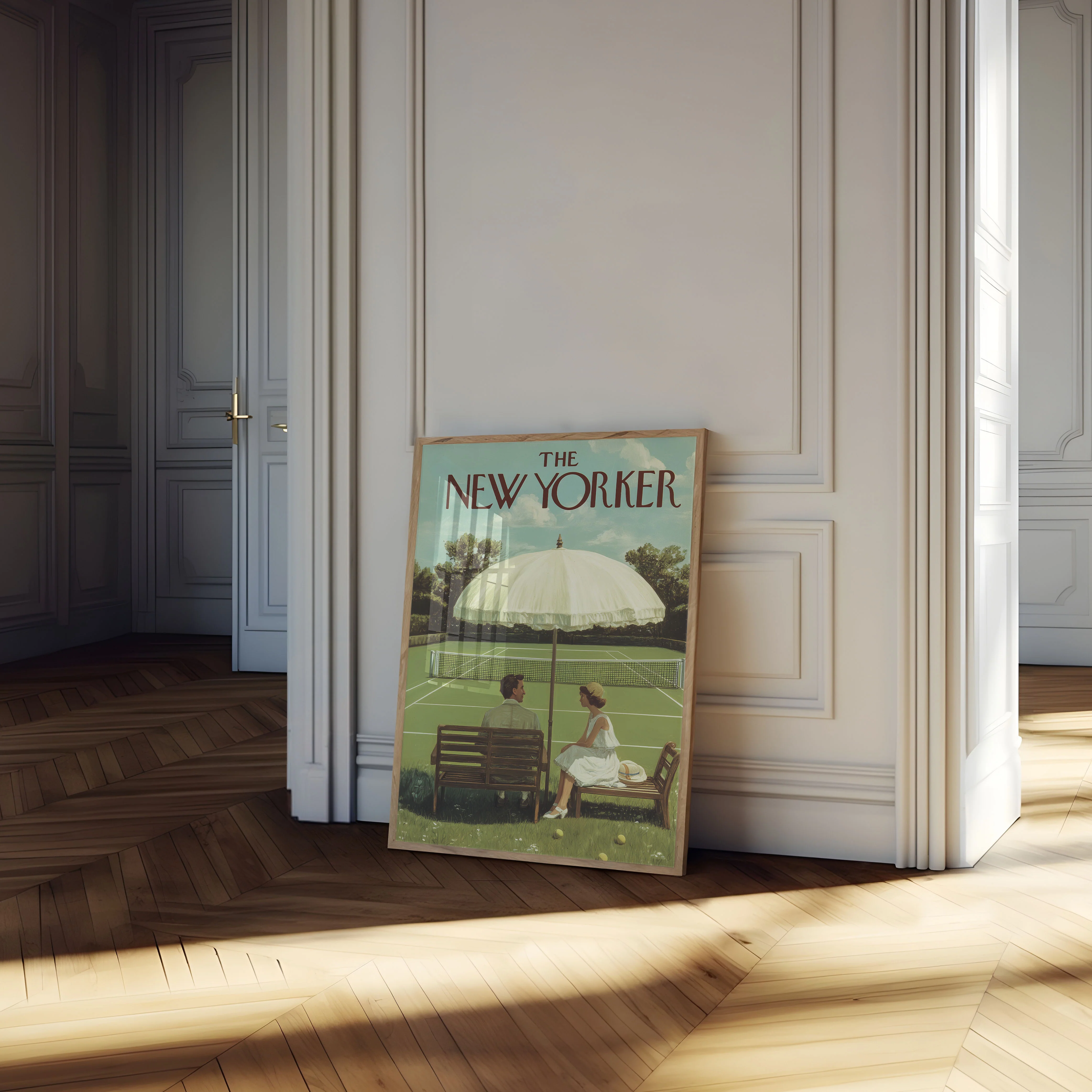 Vintage Tennis Court New Yorker Poster - Image 4