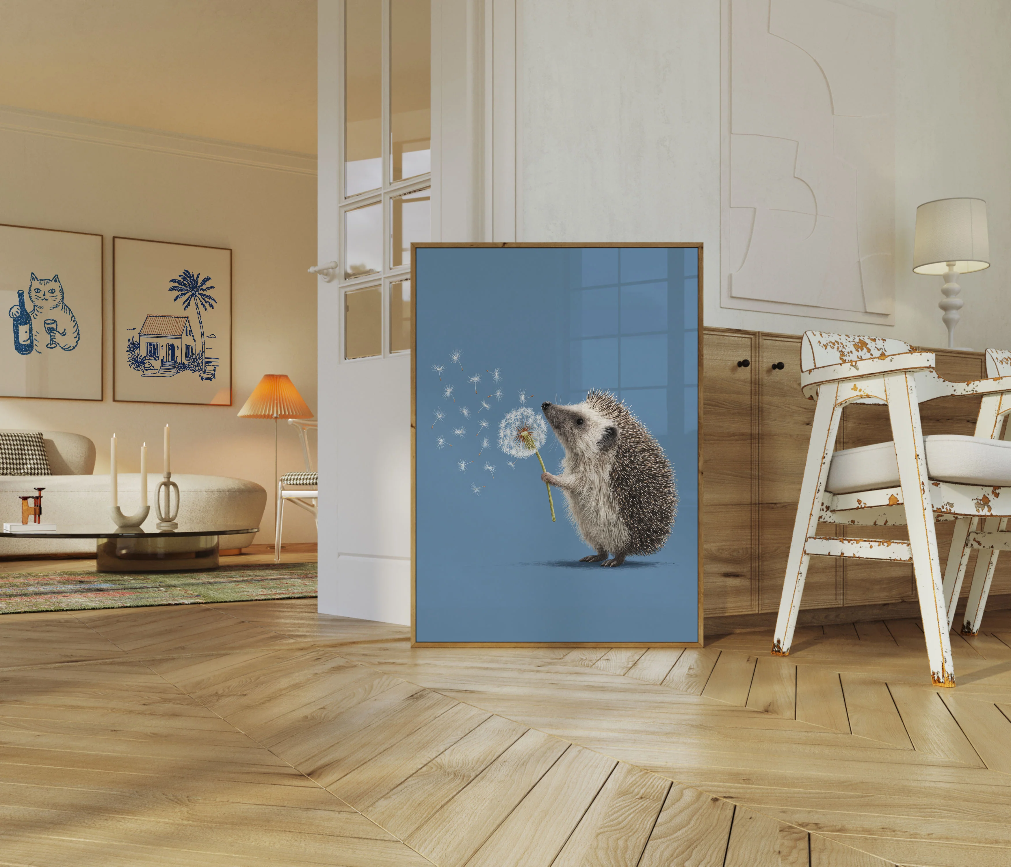 Cute Hedgehog Dandelion Poster - Image 5