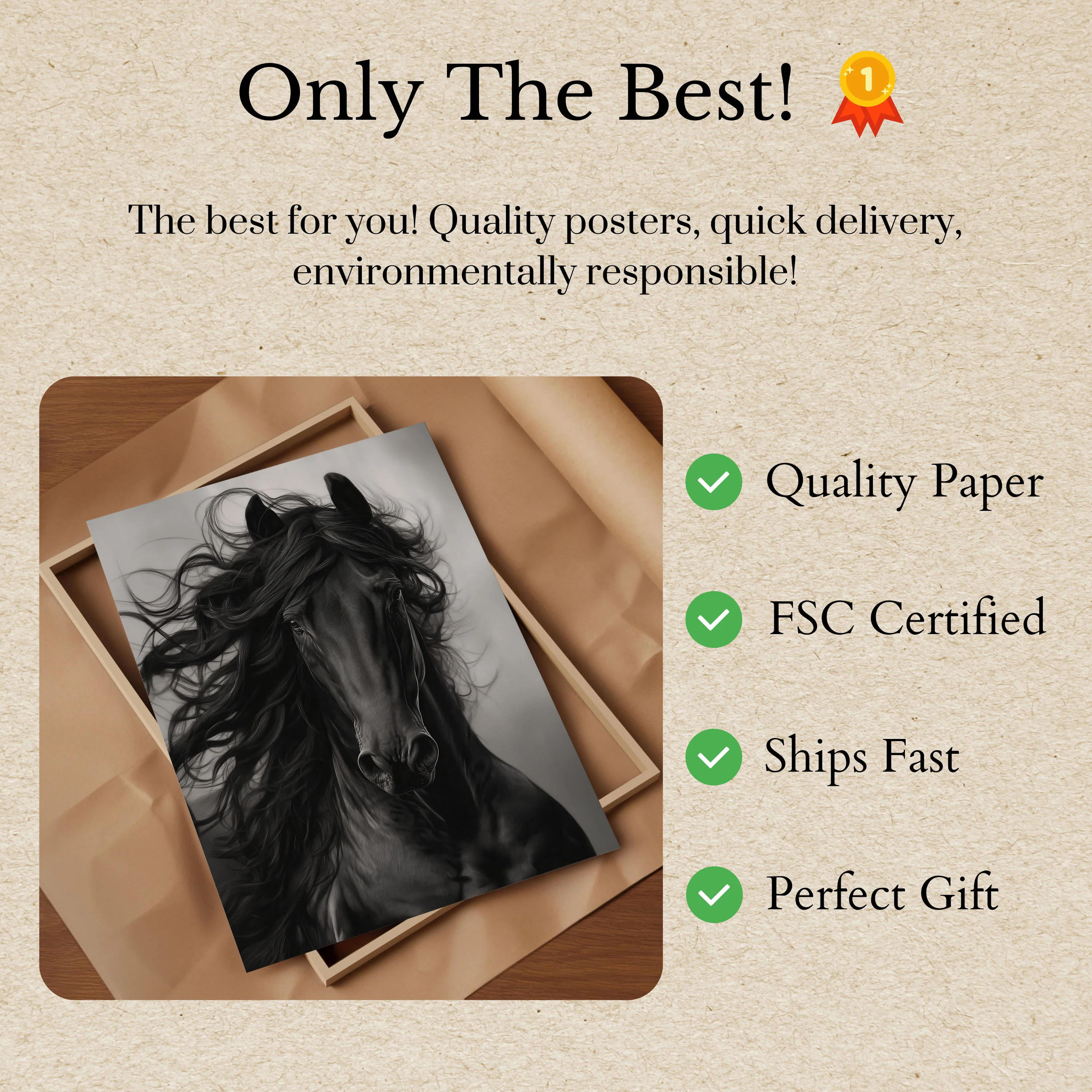 Wild Mane Stallion Poster - Image 3