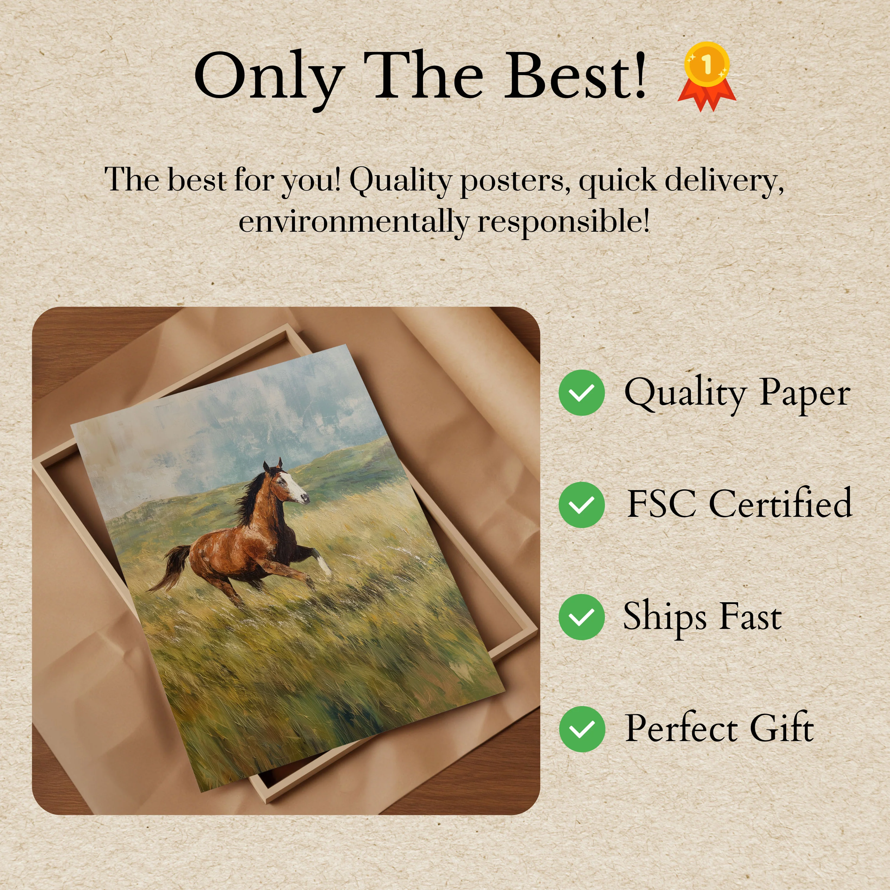 Wild Stallion Freedom Poster - Image 3