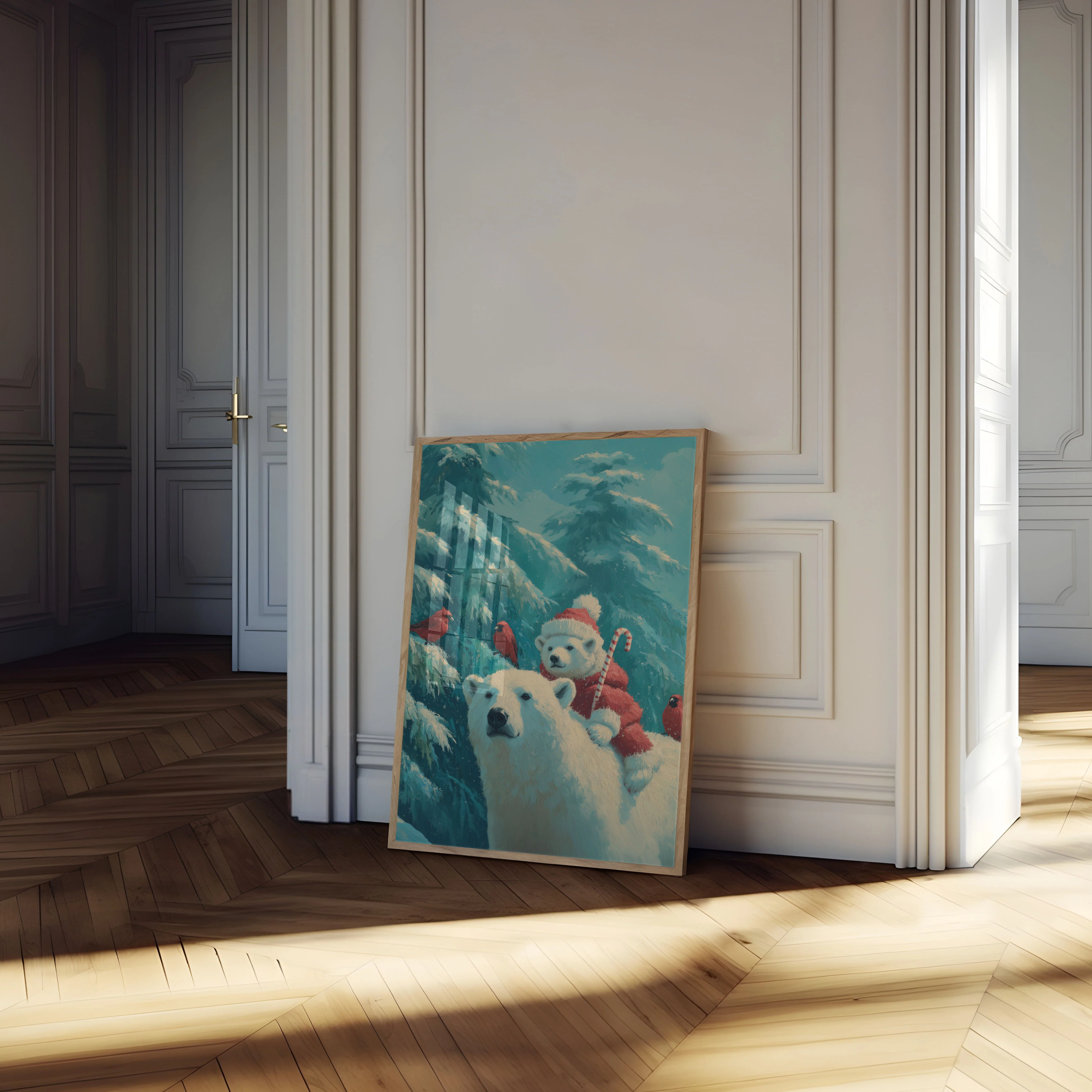 Winter Companions Polar Bear Poster - Image 4