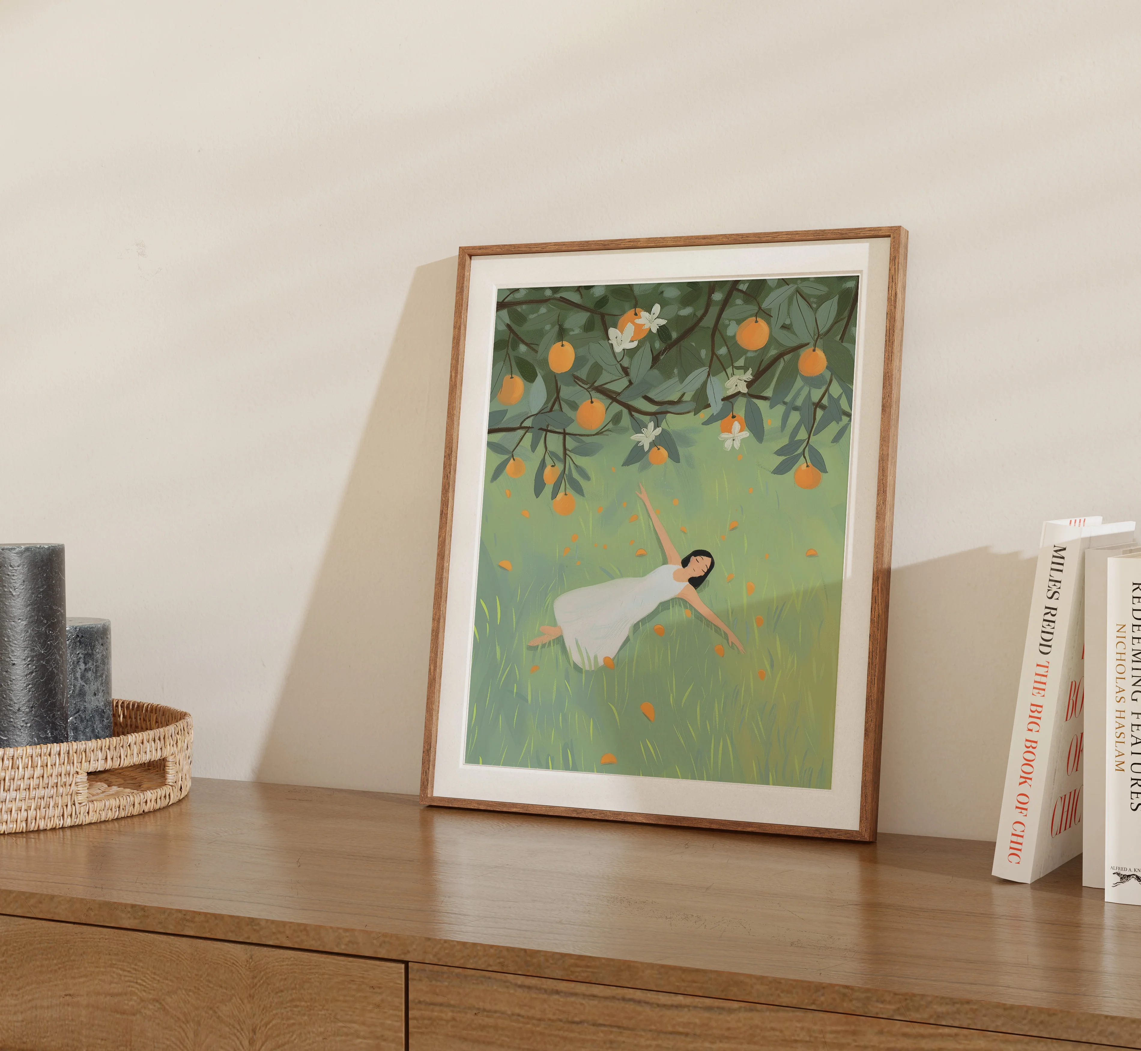 Woman Laying in Grass Field – Poster - Image 4