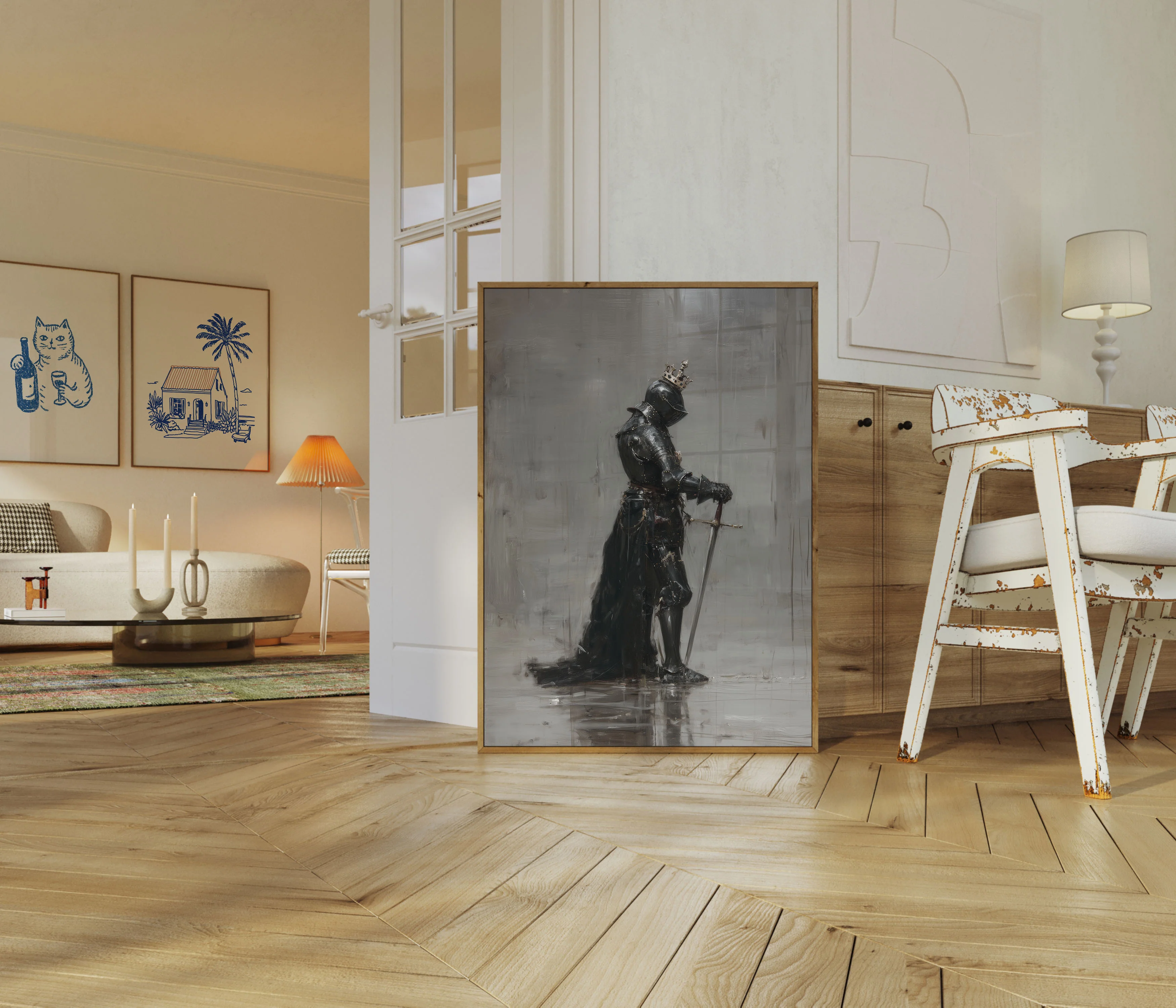 Wounded Dark Knight Medieval Poster - Image 5