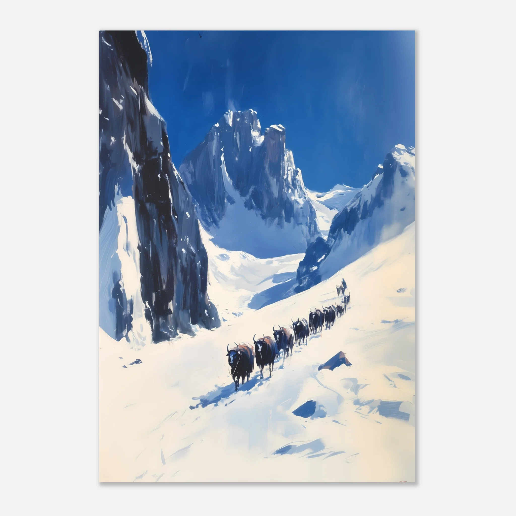 Yak Trail in the Winter Mountains - Image 9